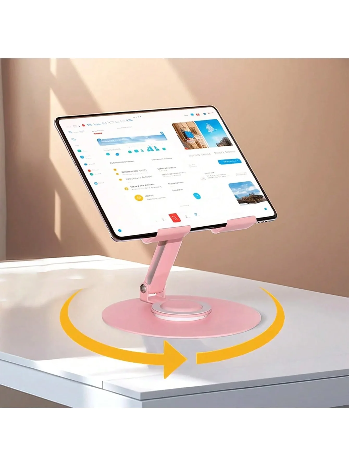 

360 ° Регулируемая подставка для планшета, металлическая складная подставка для iPad, подходит для настольных компьютеров, совместима с iPad Pro 9.7, 10.5, 10.9, 11, Mini 4/3/2.