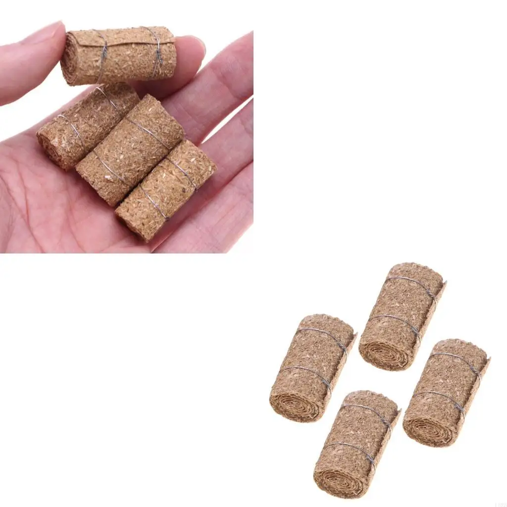 Boerderij thema miniatuur rijstgras bundel 4 stcs creatief play poppen huis accessoire l8rb