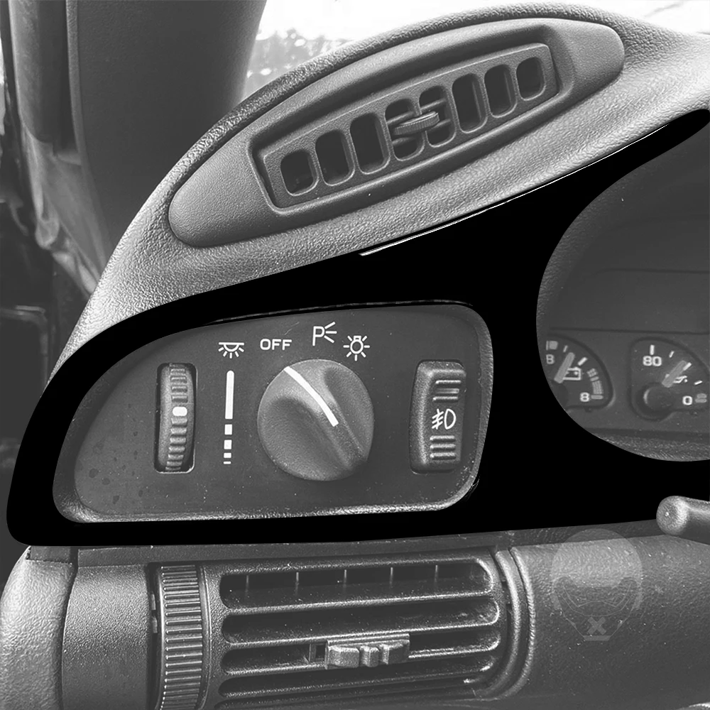 Piano Black Driver's Side Instrument Speedometer Frame Panel Cover Trim Car Accessories Sticker For Chevrolet Camaro 1993-1996