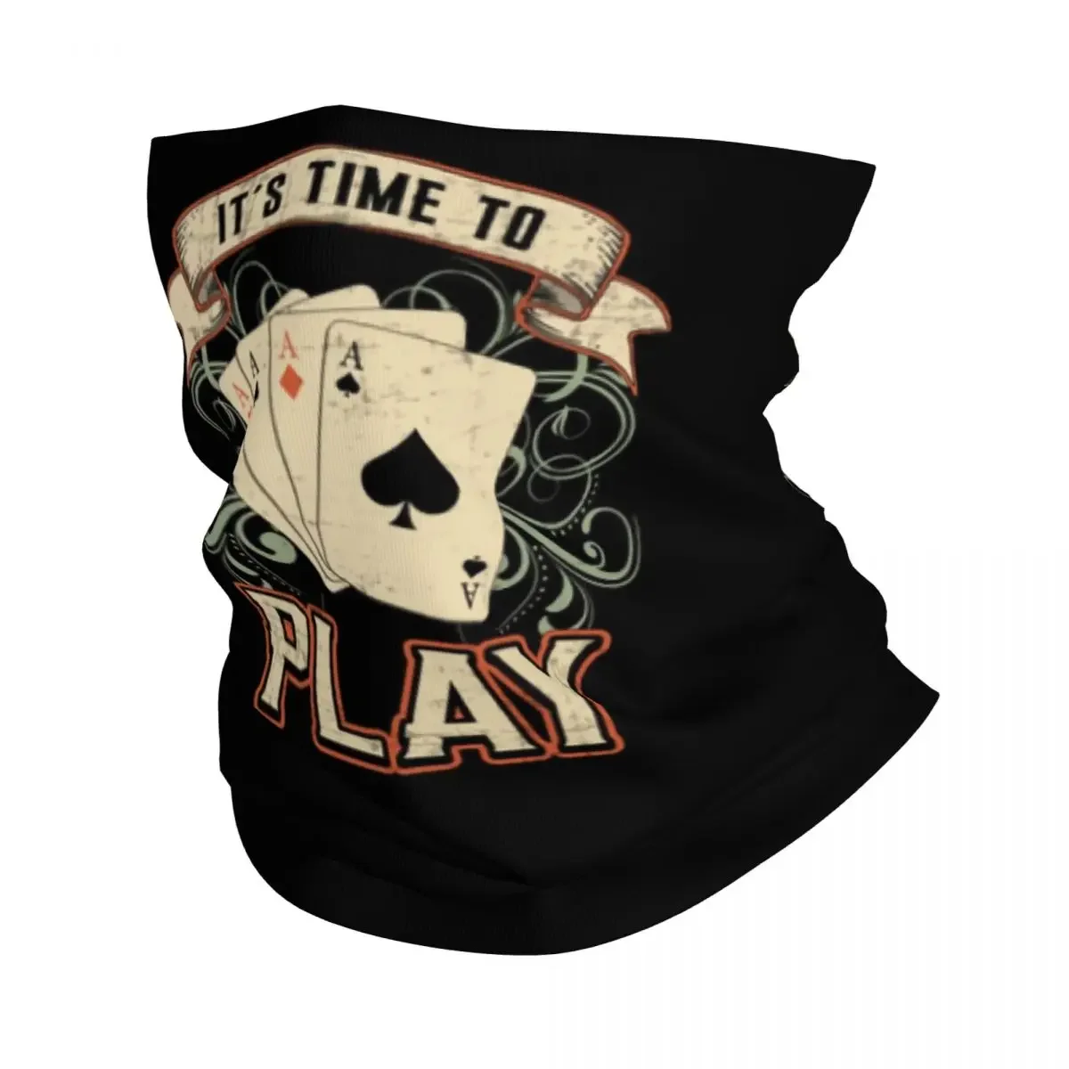 Cards Card Playing Day Poker Bandana Neck Warmer Women Men Winter Hiking Ski Scarf Gaiter Game Players Face Cover