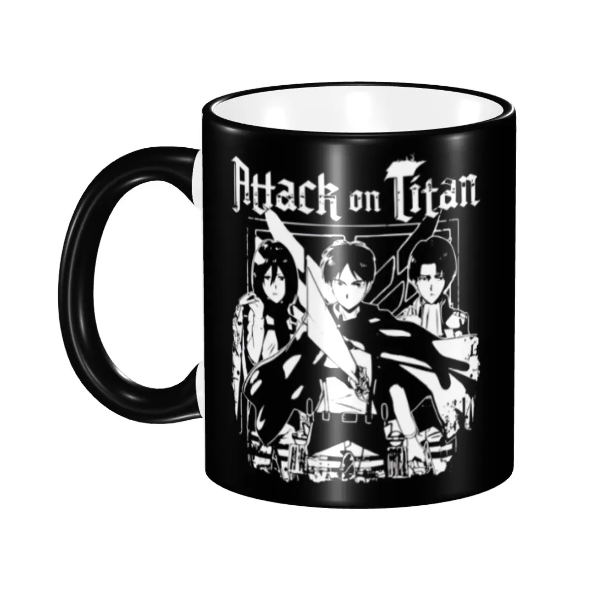 

Personalized Attacks On Titans Coffee Mug DIY Cartoon Anime Comic Film Ceramic Milk Tea Cup
