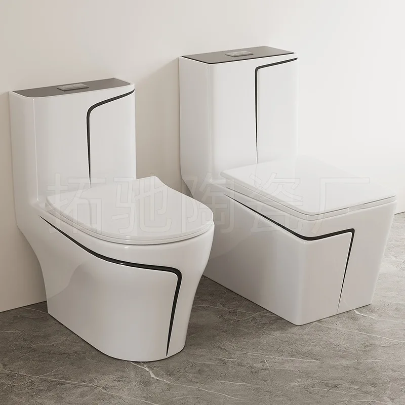

Toilet toilet siphon type household ceramic bathroom simple pumping silent water saving ordinary color toilet
