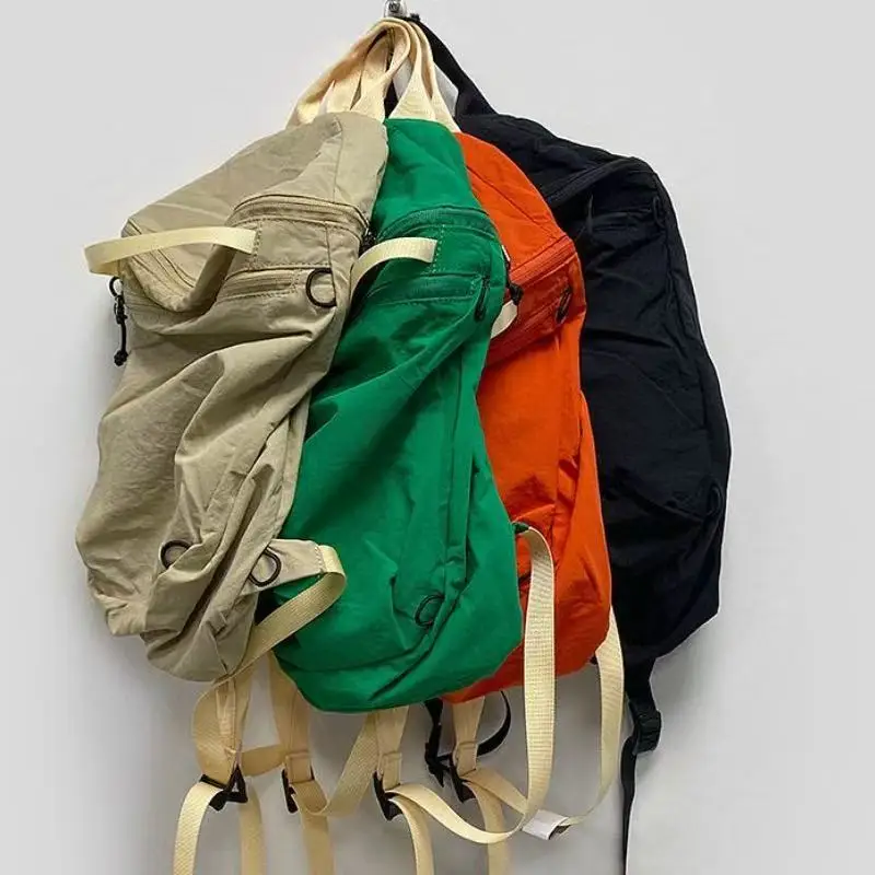 

New Korean Ins Nylon Outdoor Backpack with Large Capacity Waterproof Causal Travel Commuting Backpack for Men and Women