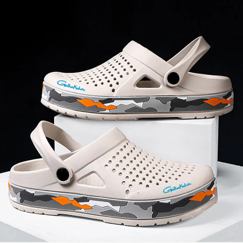 2022 New Fishing Slippers Summer Beach Men Sandals Rubber Flat Breathable Shoes Outdoor Fishing Shoes Fishing Sandals