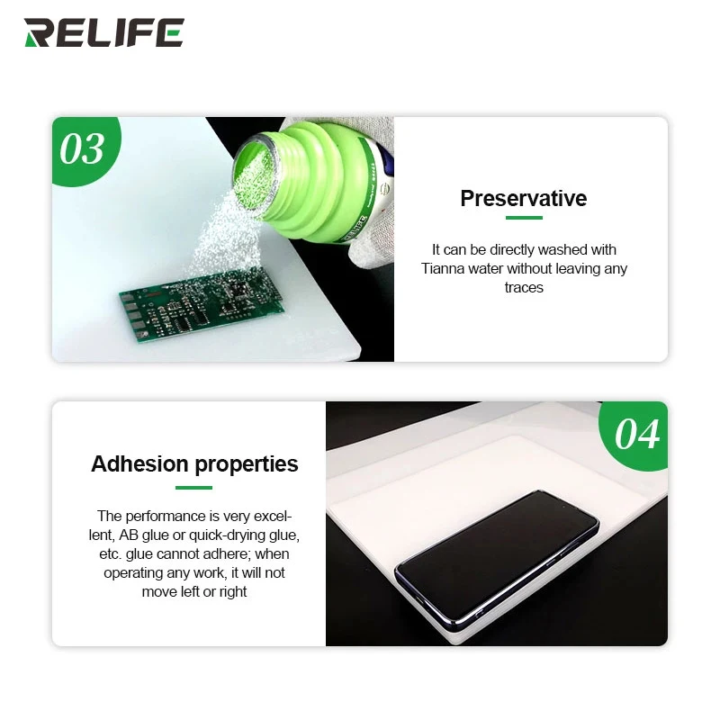 RELIFE RL-170A/B/C banco da lavoro di riparazione del telefono cellulare Pad isolante ad alta temperatura strumenti per Pad di saldatura ad alta temperatura in Silicone