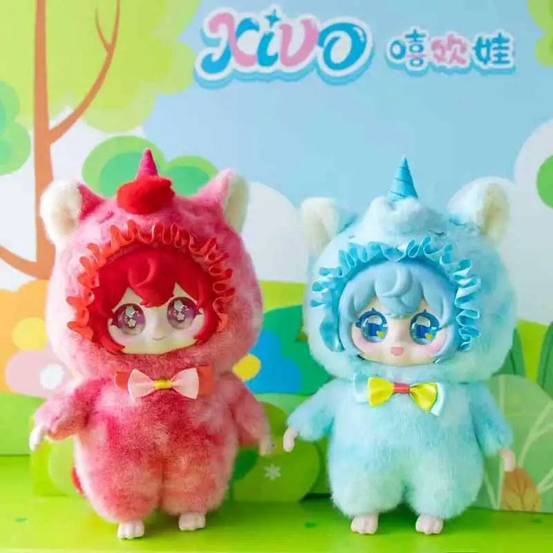 XIVO Mochii الملونة يونيكورن سلسلة صندوق أعمى لطيف الفينيل الوجه دمية النوم رفيق ألعاب من نسيج مخملي سطح المكتب زخرفة فتاة مفاجأة هدية
