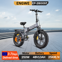 ENGWE EP-2 Boost Electric Bicycle 250W Motor 48V13AH Lithium Battery Aluminum Alloy Electric Bike 20*4.0 Inch Tire Adult E-bike