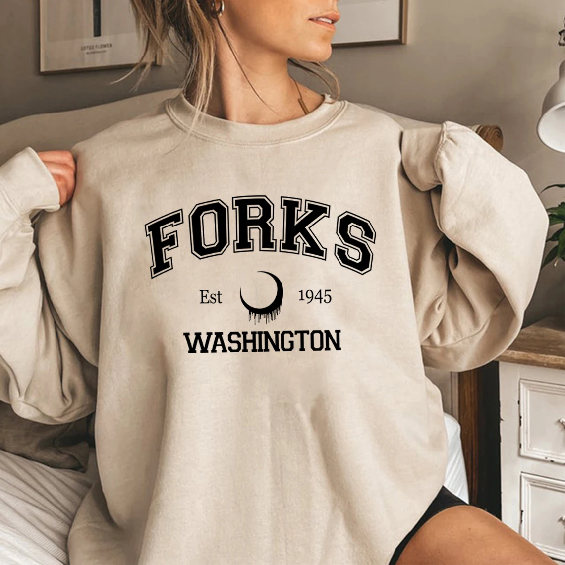 Twilight Sweatshirt Forks Washington Sweatshirts Unisex Langarm-Rundhalspullover Team Edward Sweater Streetwear Hoodies – Detail 6