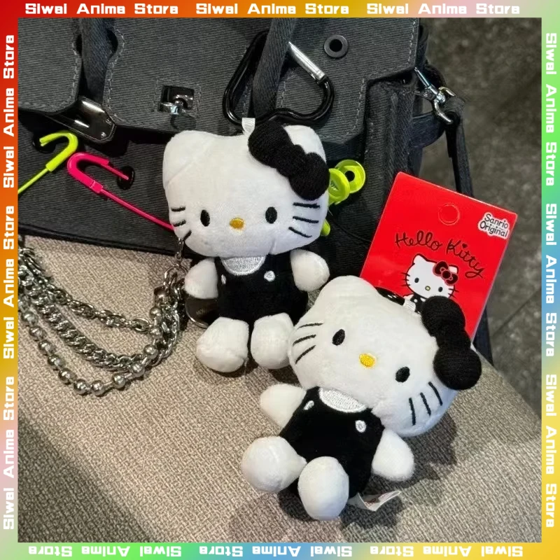 2025 New Hello Kitty Love Keychain Kawaii Sanrio Anime Soft Doll Pendant Cute Cartoon Schoolbag Decoration Toys Birthday Gift