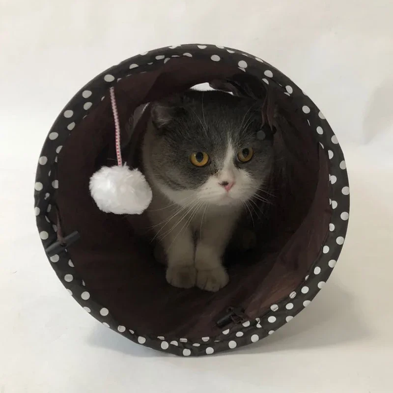 Cat Tunnel Pet Tube Collapsible Play Toy Indoor Outdoor Kitty Puppy Toys for Puzzle Exercising Hiding Training