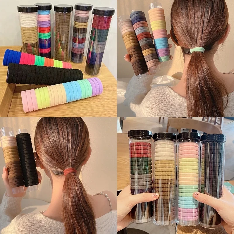 

20Pcs/set Canned High Elastic Rubber Hair Bands Fashion Women Headdress Headband Korean Hair Ring Girls Hair Accessories