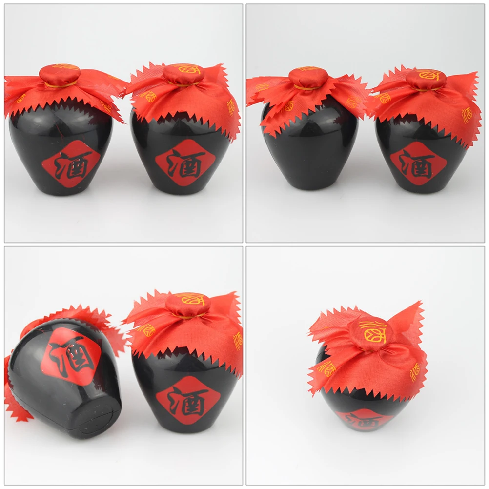 

6pcs Mini Plastic Wine Jars Creative Cake Adornments Assorted Colors Exquisite Decor Home Party Cake Wine Jar