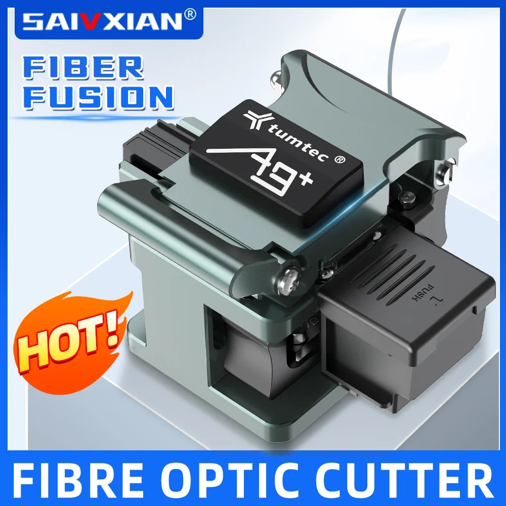 

Tumtec-A9 + Optical Fiber Cutter, High Precision Fiber Cleaver with Scrap Box, 50000 Lifes, Fiber Optic Cleaver, Cutting Knife