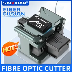 Tumtec-A9 + Optical Fiber Cutter, High Precision Fiber Cleaver with Scrap Box, 50000 Lifes, Fiber Optic Cleaver, Cutting Knife