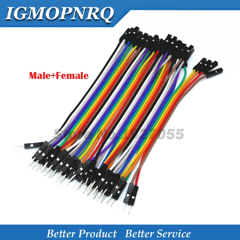 デュポン-arduino diyキット用ケーブル,120個,10cmおよび20cmオス-オス,オス-メスおよびメス-メス