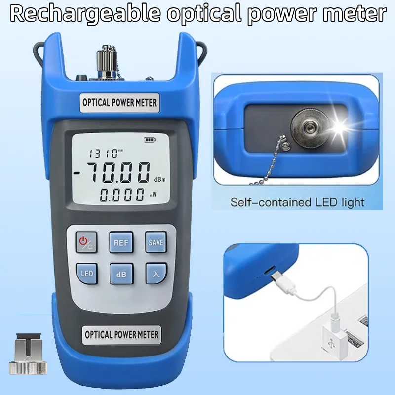 

Rechargeable A-C710A/C510A Optical Power Meter High Quality OPM -70~+10/-50~+26dBm FTTH Fiber Optic Cable Tester 10 Wavelengths