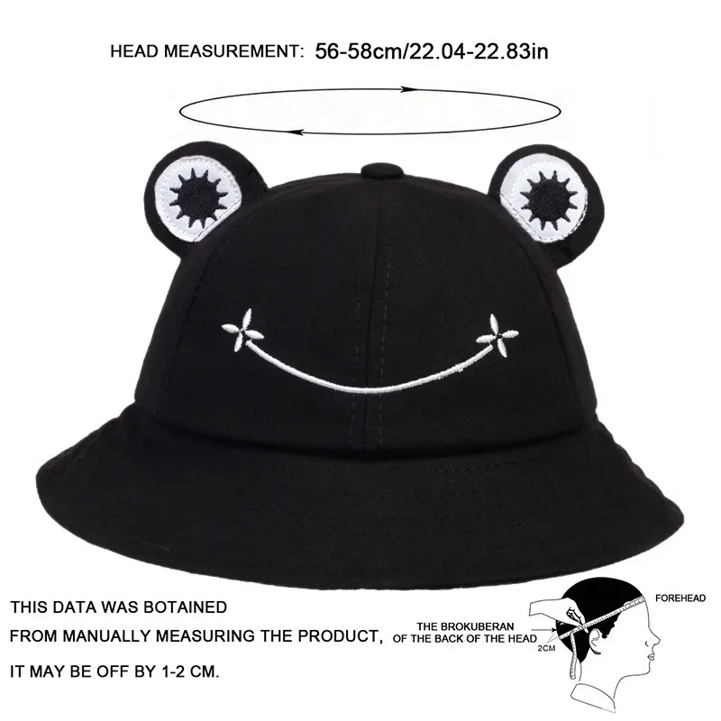 Cute Wide Brim Frog Bucket Hats Sun Protection Frog Shaped Women Bucket Hat Fisherman Hat Outdoor