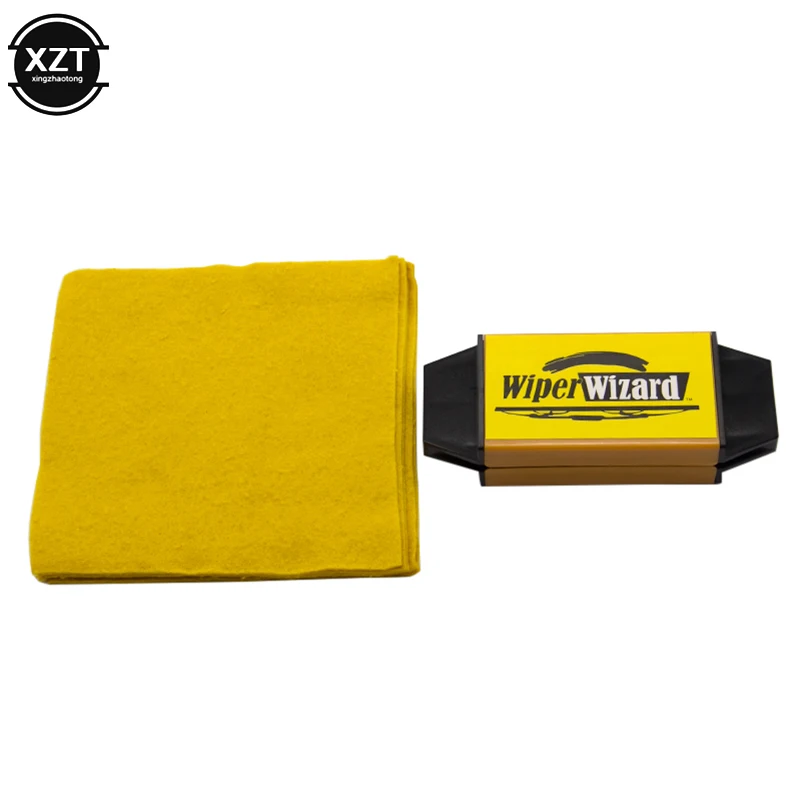 12.5X4.8cm Car Wiper Wizard Blade Restorer with 5pcs Wizard Wipes Wiper Cleaning Brush Van Windscreen Cleaner Car-Styling