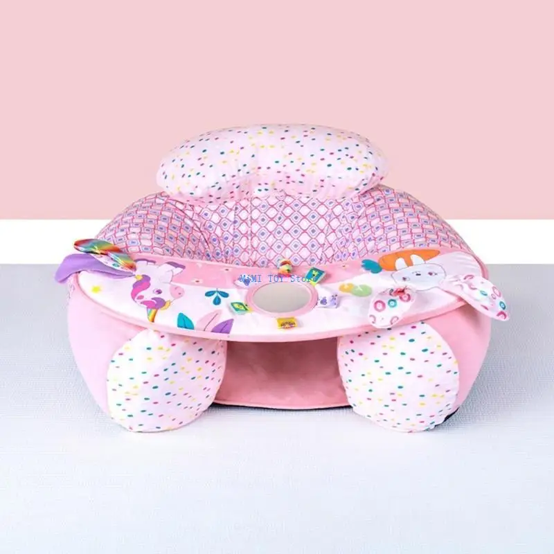 

24BE Infants Sit Training Chair Inflatable and Foldable Baby Stool Cartoon Pattern Baby Play Sitting Chair Multifunctional