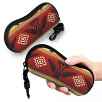 Thunderbird Native American Pattern Shell Glasses Case Protective Sunglasses Box Women Men Soft Eyeglass Bag Pouch