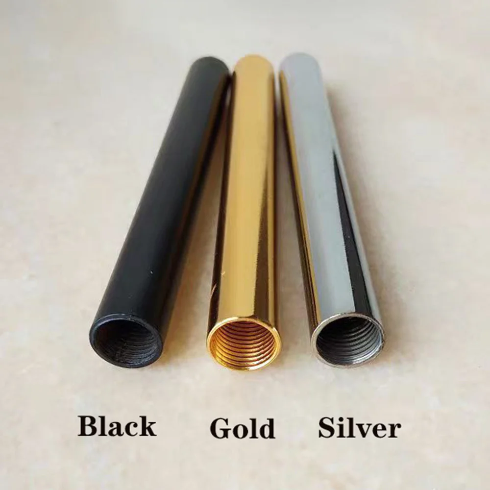 Table lamp Connecting Rod Gold/Silver/Black M10 Female Thread M10 Inner Thread Screw Metal Hollow Tube For Lighting Accessories