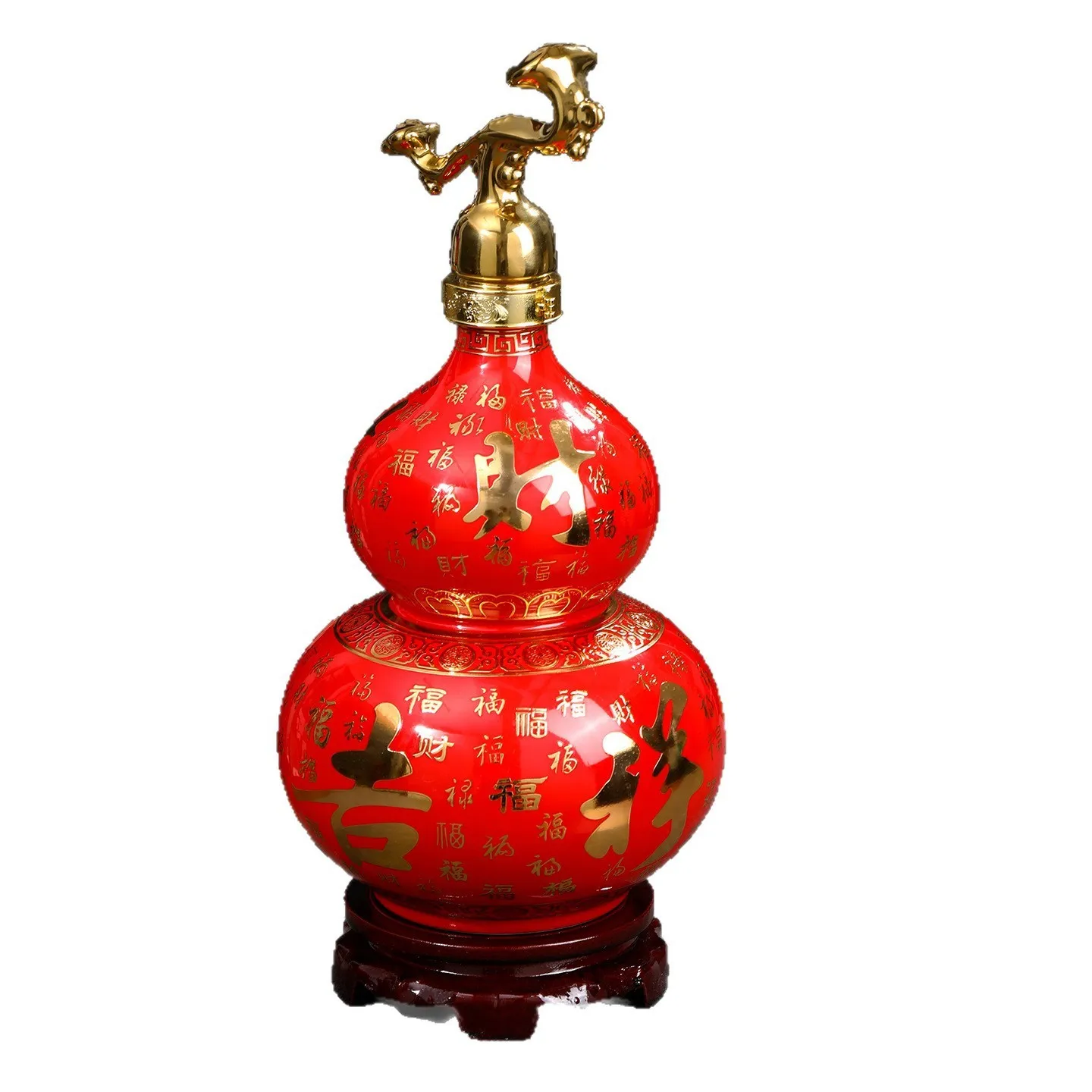 For Red gourd empty wine bottle sparkling wine jar 2.5kg bulk sealed wine jug white  bottle ornament