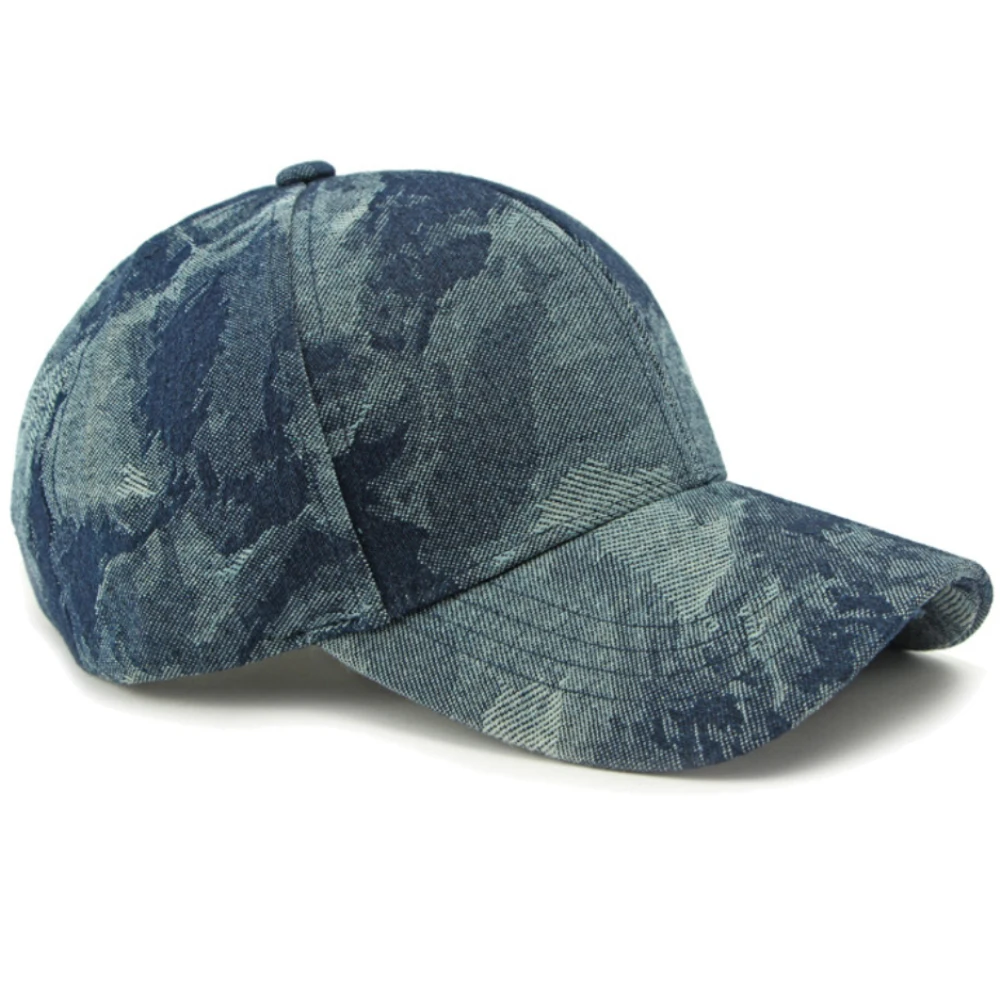 HT4754 야구 모자 남성 여성을위한 새로운 봄 가을 데님 모자 6 패널 코튼 야구 모자 남성 여성 조정 가능한 스냅 백 모자