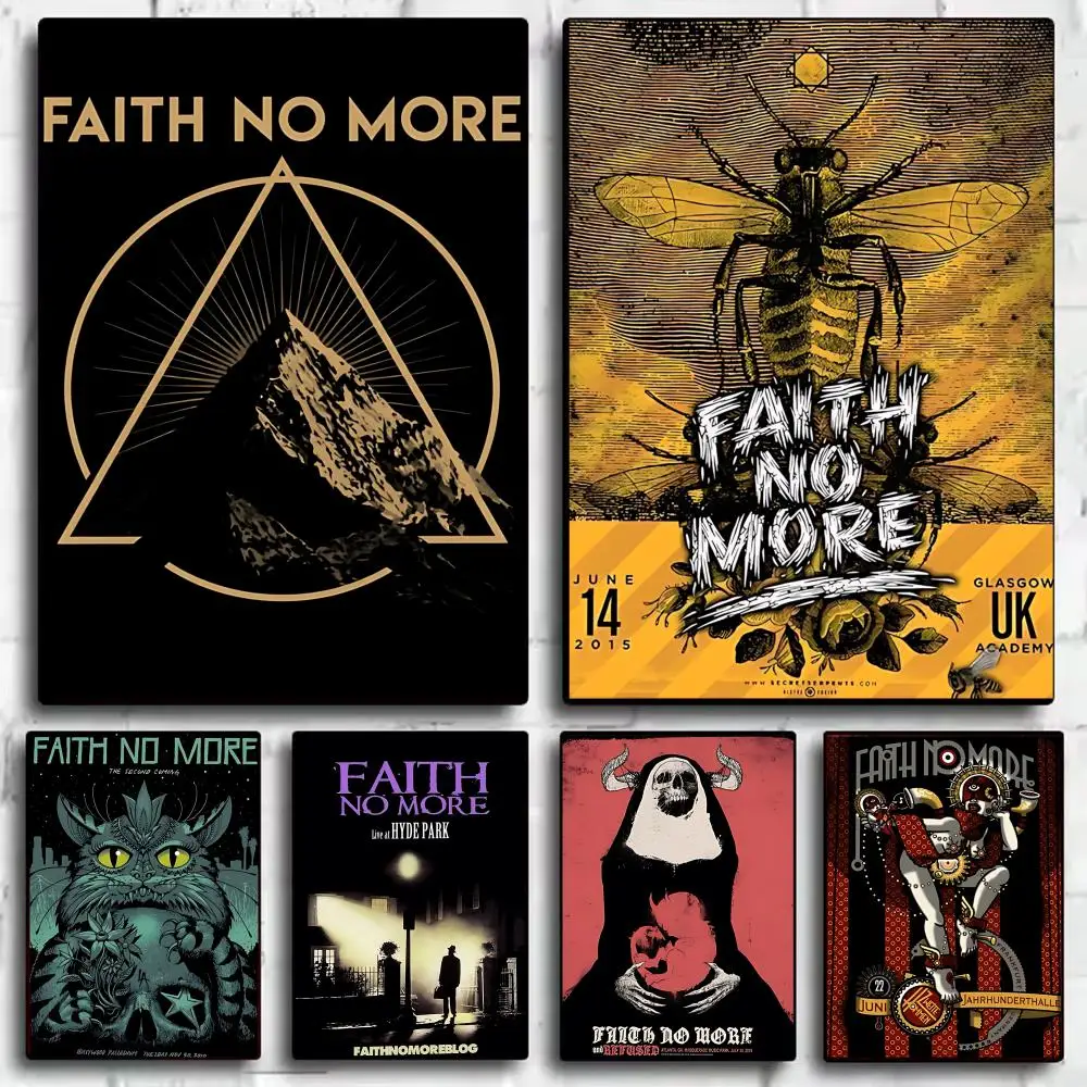 F-FAITH NO M-MORE Poster Wall Art HD Print Gift For Metal & Hardcore Rock Fans Decorative Wall Art for Bedrooms and Dorms