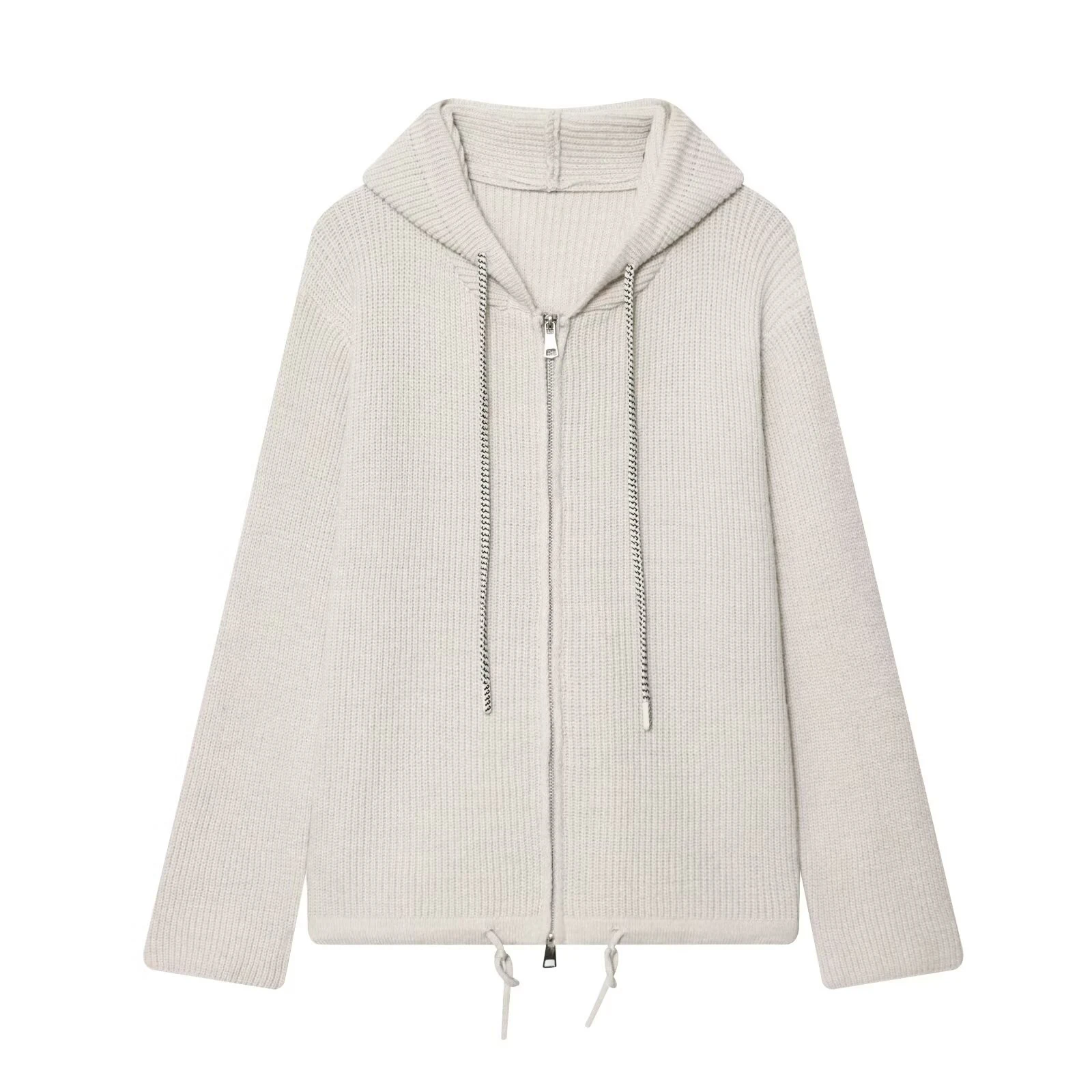 

Корейский свитер с капюшоном на молнии, новая весенняя коллекция, уютный и роскошный вязаный кардиган-толстовка.