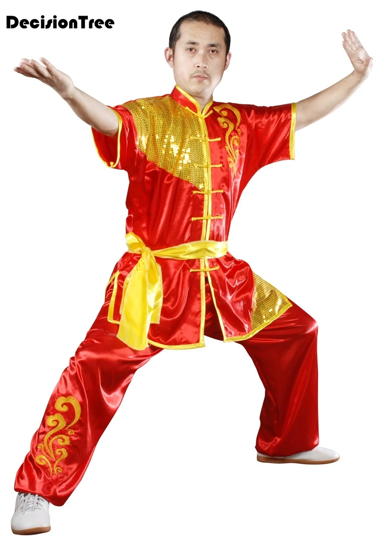 2025 uomini cinesi rayon tai chi wushu shaolin kung fu uniforme ala chun uniforme arti marziali vestito paillette ricamo drago