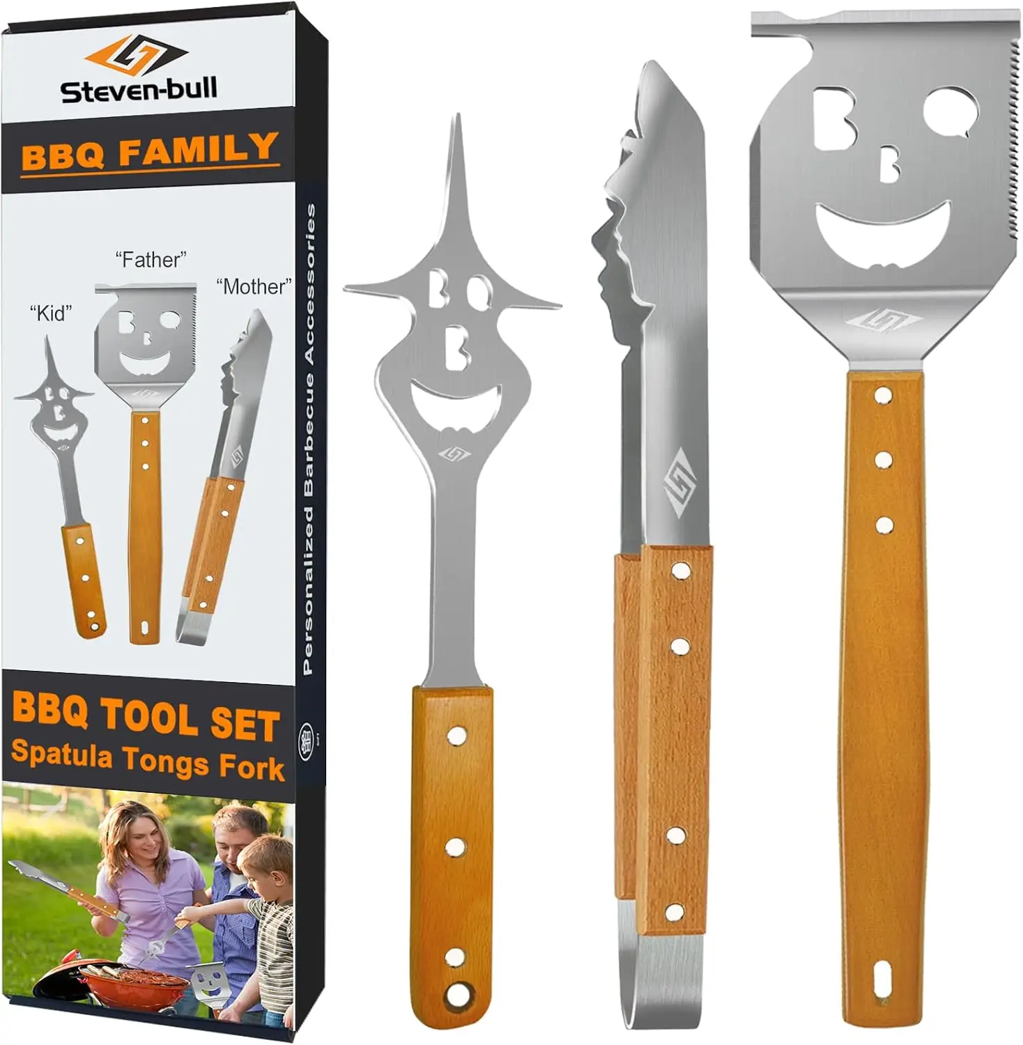 

14-in-1 BBQ Grill Set, Extra Long Stainless Steel Tools, Unique Gifts for Men
