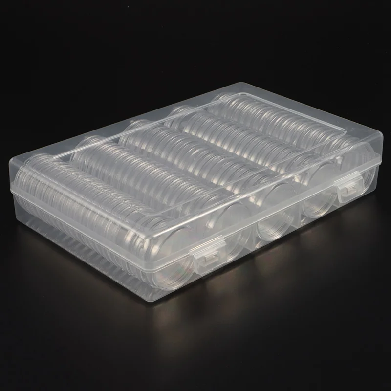 Portamonete ABJI-17/20/25/27/30 mm, capsule per monete d'argento da 400 pezzi con guarnizione in schiuma, portamonete professionale per la raccolta di monete