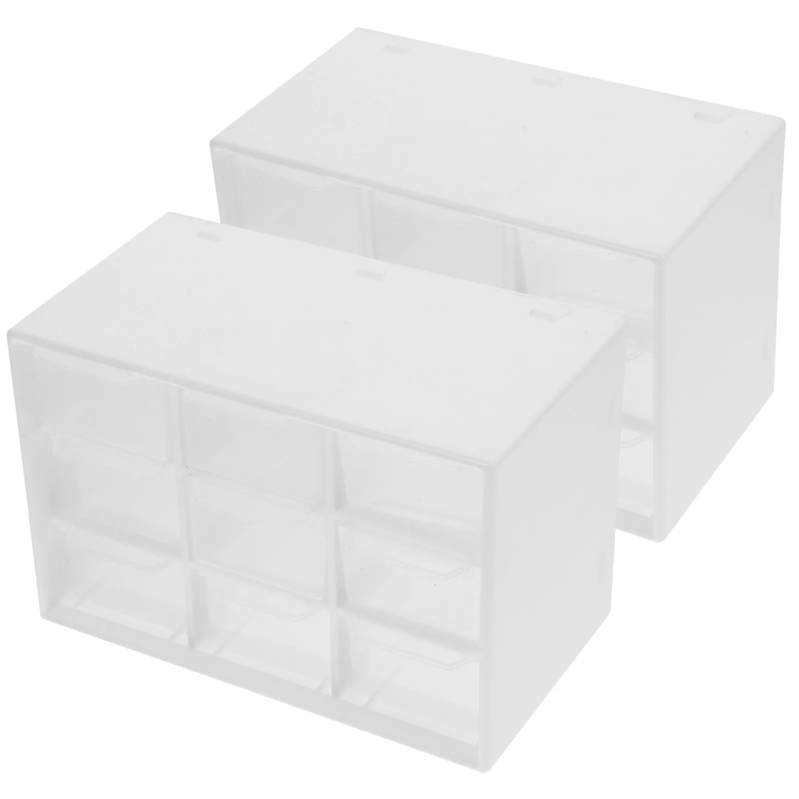 2Pcs Desktop Drawer Storage Units Layered Organizer Box Compact Desk Organizer Sundries Storage Box for Office Home Bedroom