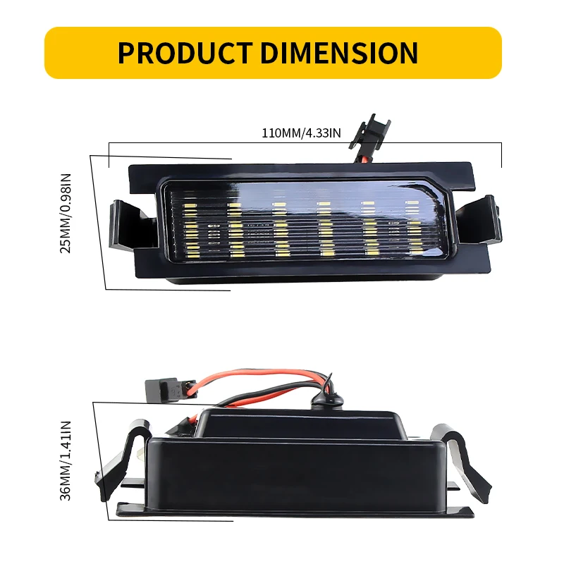 LED Tail License Plate Parking Lights For KIA PRO Ceed ED 2006-2011 Ceed MK2 JD 2012-2018 Hyundai I30 Tailgate Lamps Accessories