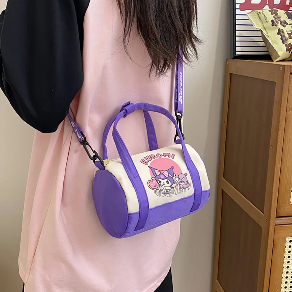 Sanrio Cinnamoroll Kuromi Kawaii Handbag Cartoon Crossbody Bag Casual Portable Satchel Fashion All-match Tote Children Backpacks