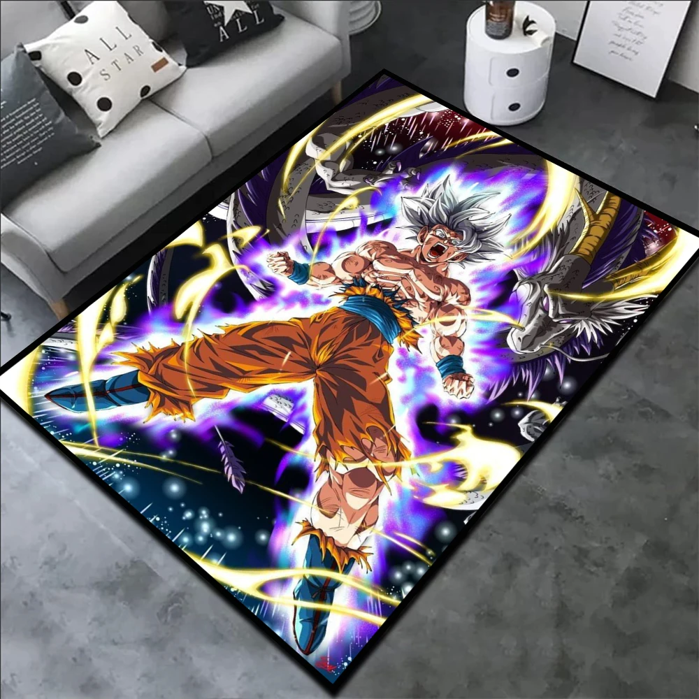 Area Rugs Anime Son Goku Dragon Ball Z GOKU ULTRA INSTINTO DOMINADO Printed Handmade Carpet for Home Decor