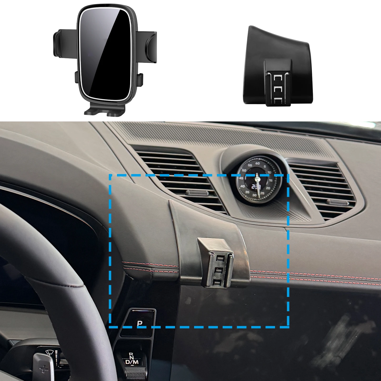 

fit for 2024 2025 Porsche Panamera Custom Fit Phone Holder Mount Dashboard Screen Base No Drill Car​​ accessoires