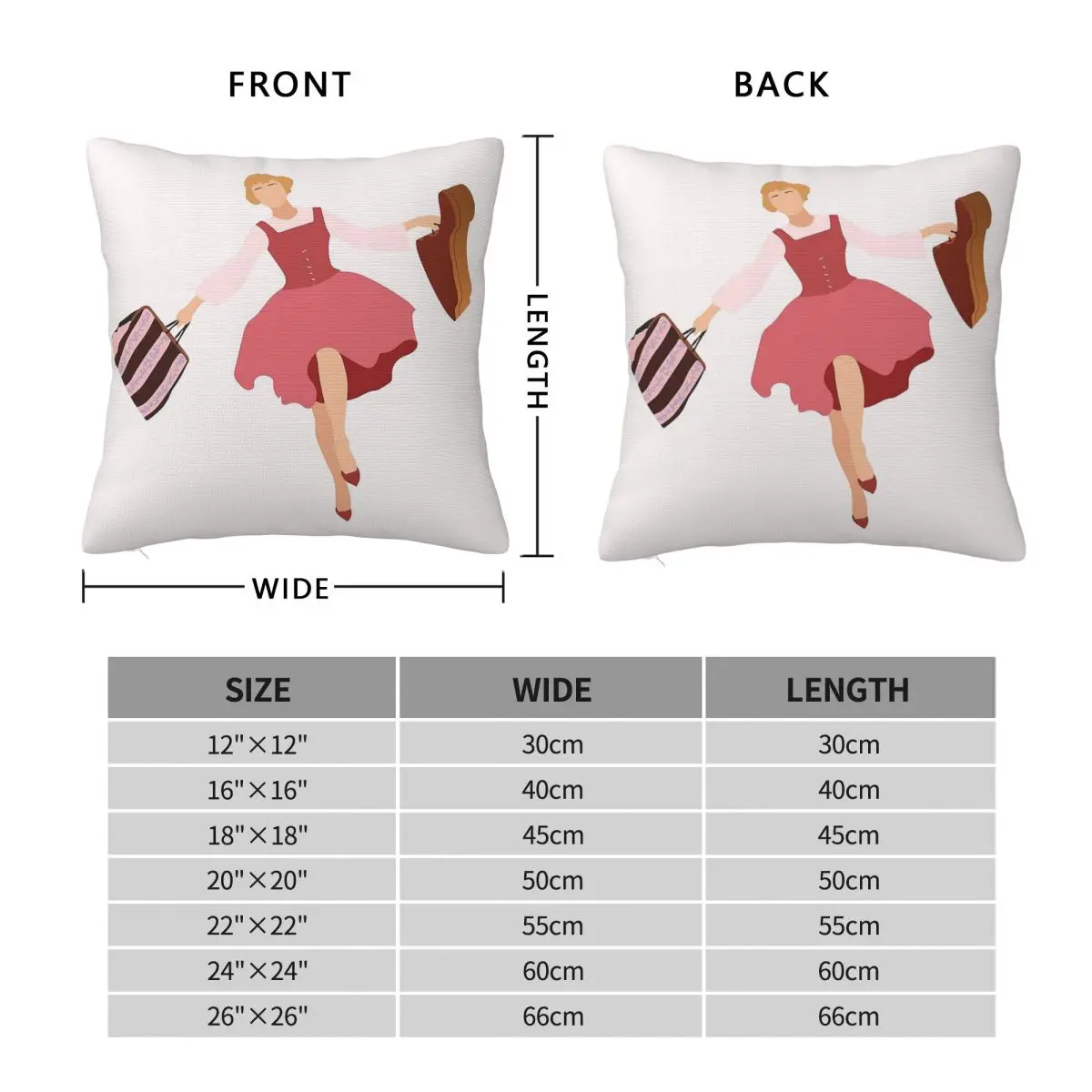 Maria Von Trapp Square Pillowcase Polyester Linen Velvet Printed Zip Decorative Room Cushion Cover Wholesale