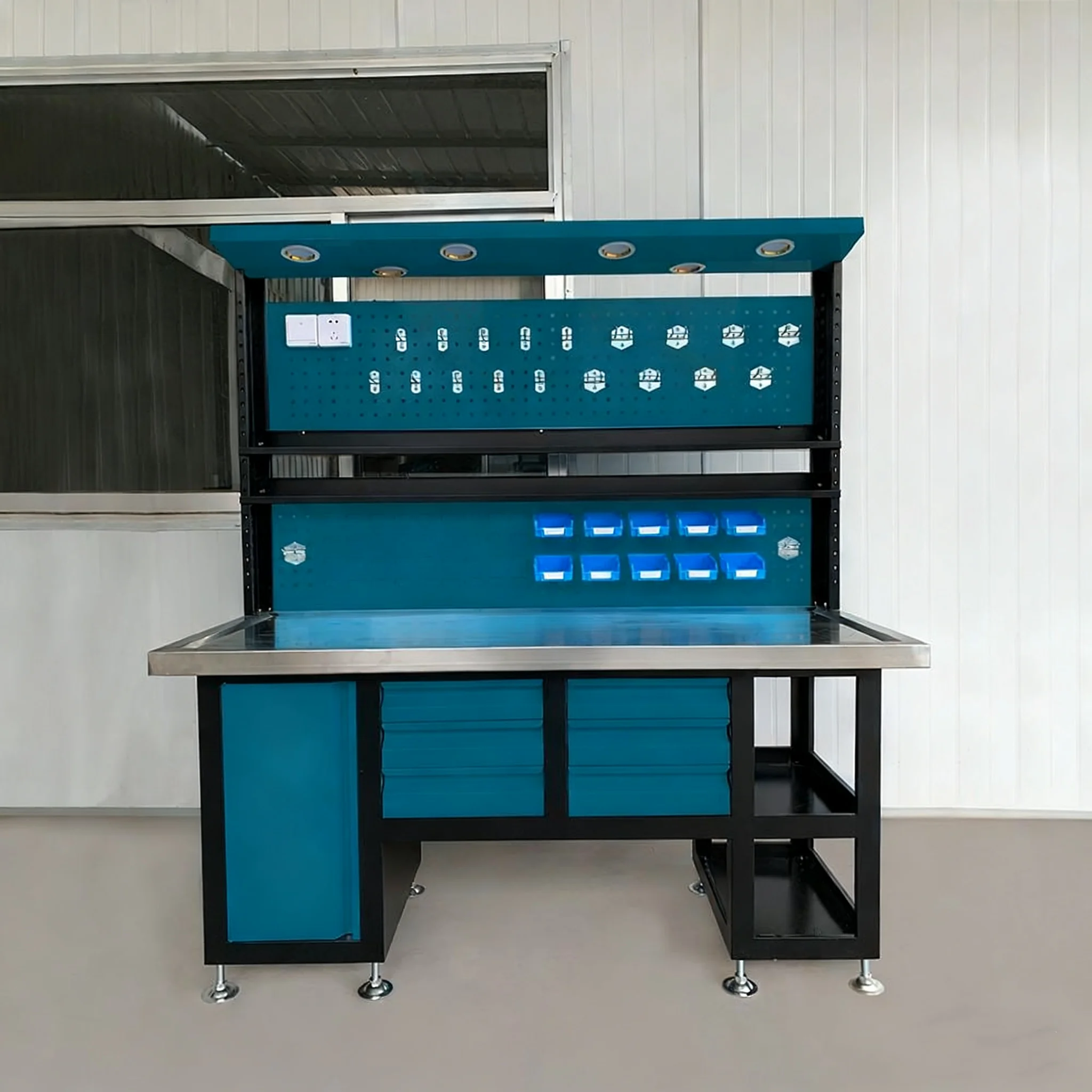 Workbench Garage Work Benches Workshop Table Workbench Table Assembly Table and Combined Tool Cabinets With Drawers