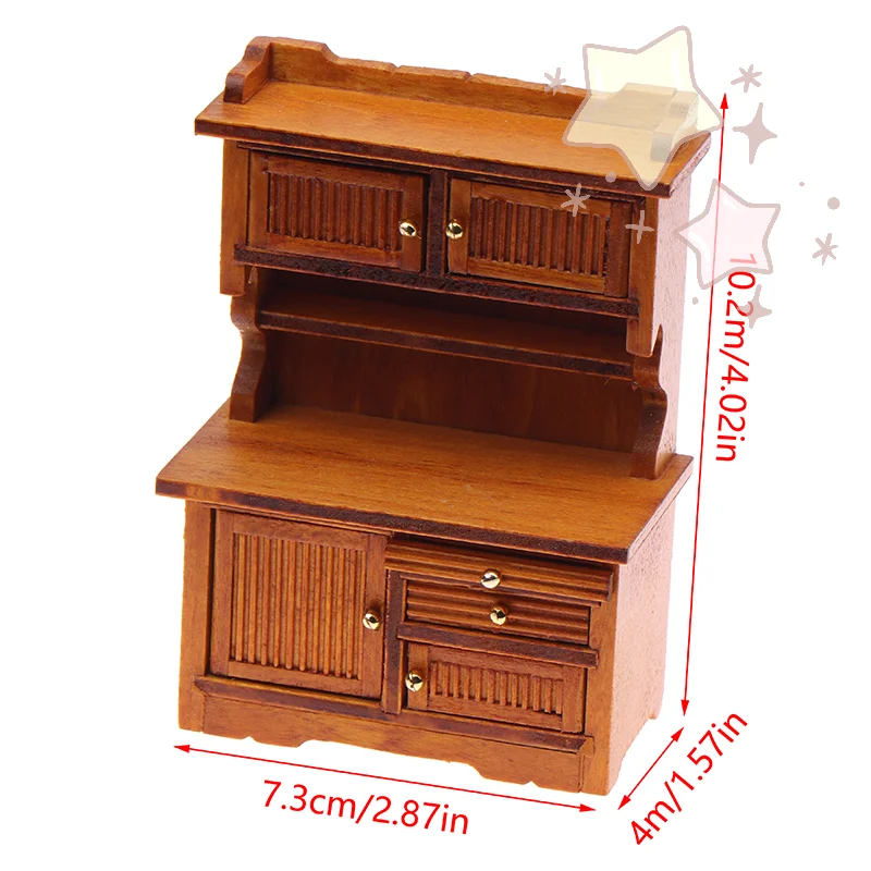 Mini aparador para casa de bonecas 1/12, modelo de estante para cozinha, sala de estar, boneca, móveis para casa, acessórios de decoração