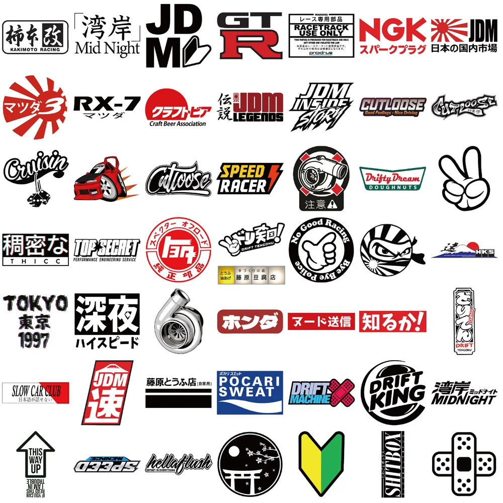 50/100PCS Japanse Straat Harajuku Graffiti Stickers Telefoon Gevallen Skateboarden Gitaar Helmen Motorfiets Decoratieve Stickers