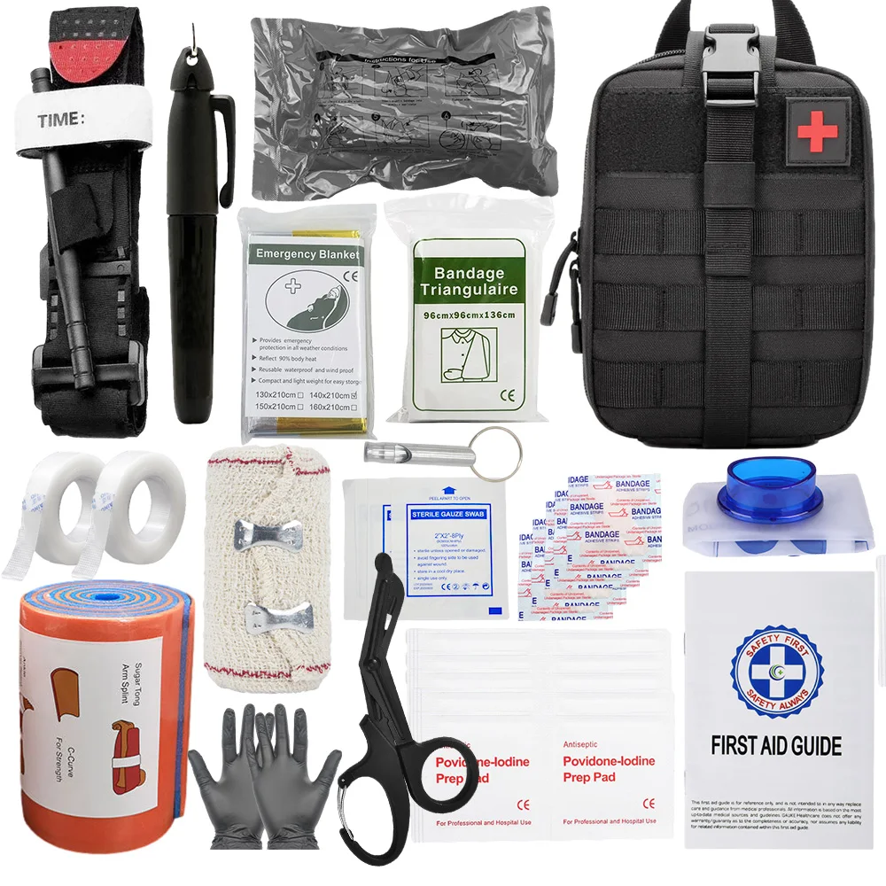 Ophidian Survival First Aid Accessories Survival Full Set Outdoor Gear Emergency Kits Trauma Bag Camping Hiking IFAK Adventures