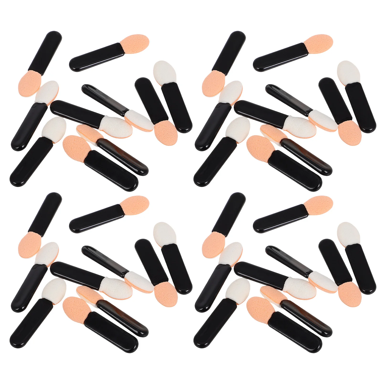 100Pcs Mini Brush Applicators Multi-Purpose Makeup Brushes 1.5 Inch Single Sided for Eye Shadow Lip Liner Even Finish Portable