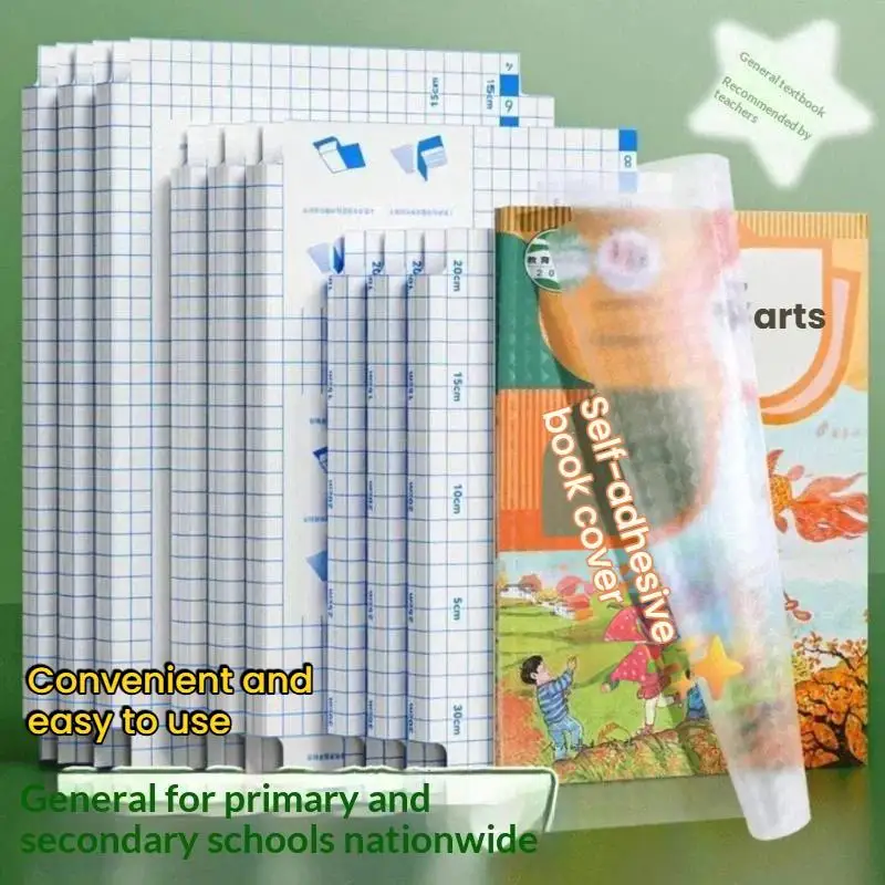 10-30PCS S/M/L Waterproof Book Wrapper Transparent Self-Adhesive Book Protective Covers for School Student Textbook Skin Sleeve