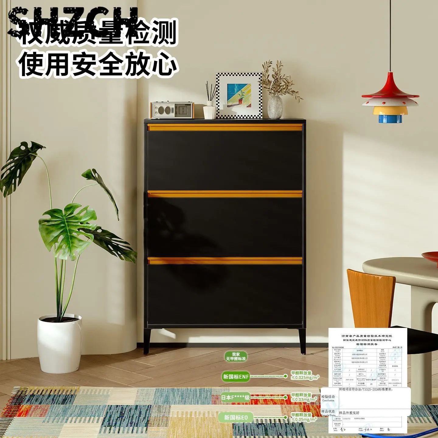 Ultra-Thin 15cm Flip Shoe Cabinet with Handle Steel Narrow Space Saving Entryway Wall Mounted Rack Black White