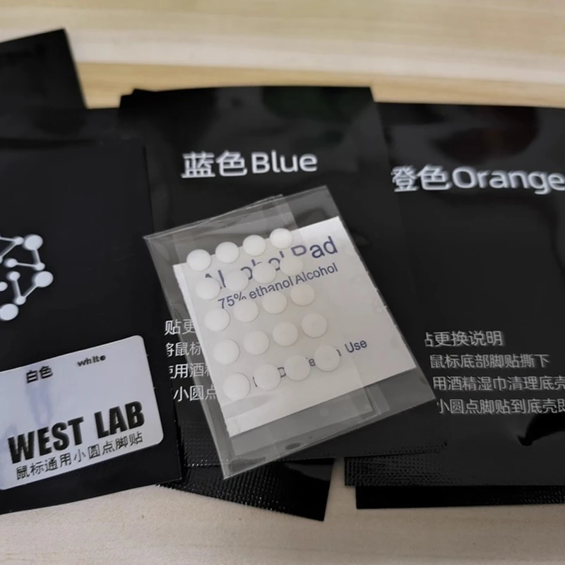 WestLab PTFE UPE+Soundproofing Foam Small Round Dots Mouse Skates Control Speed Mice Feet Glides For Cloth Hard Glass Mouse Pads image 3