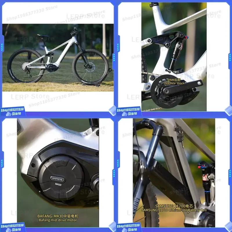 . Enduro EMTB 48V 15Ah Bafang Mid Motor Full Suspension 27.5 29 Inch Off-Road Electric Mountain Bike E MTB Full Suspension