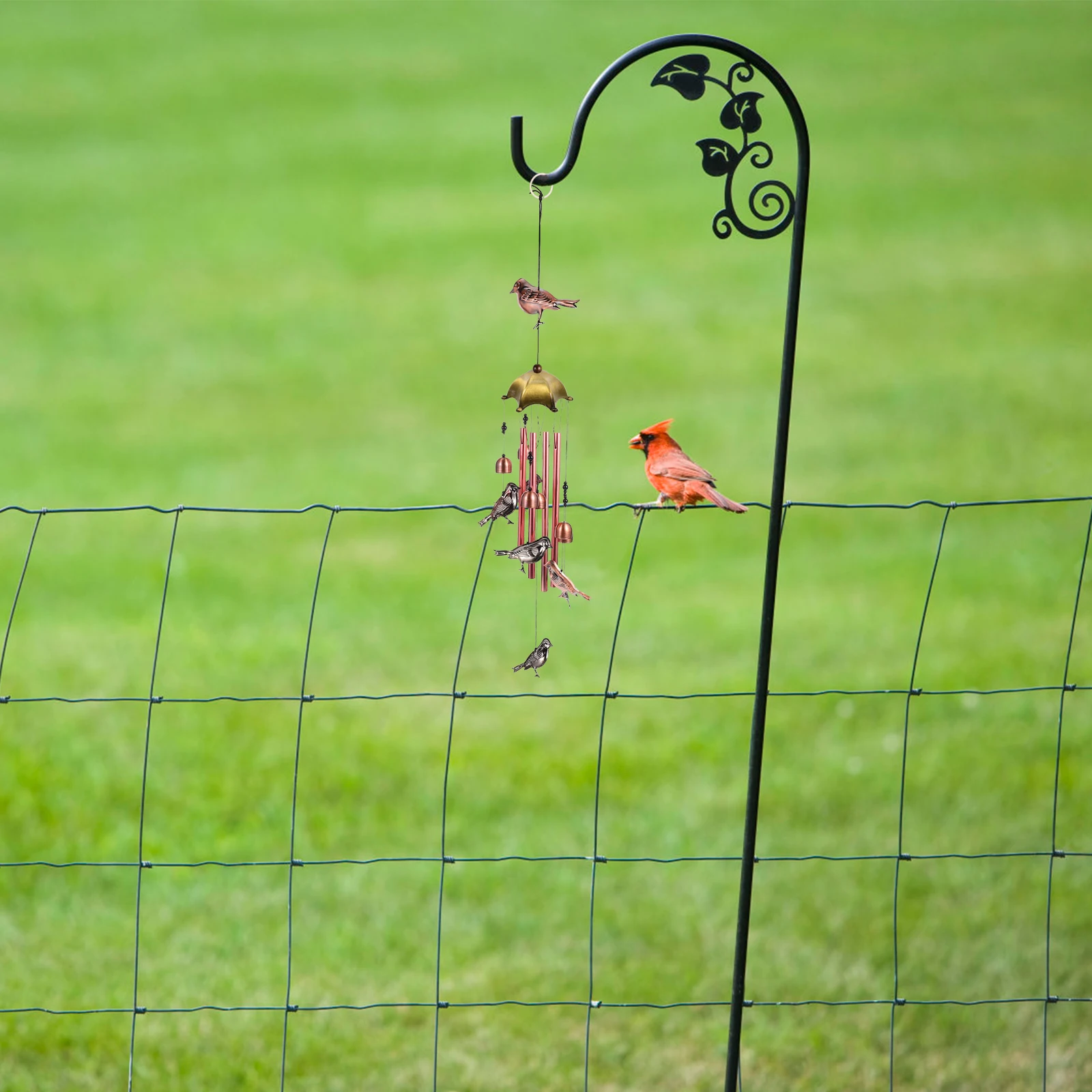 

8Pcs Wind Chimes Zinc Alloy Caps Style Rust Resistant Outdoor Windchime Toppers Elegant Bell Accessories