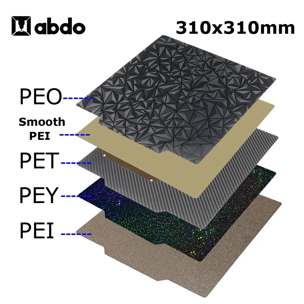 

PEI PEO PEY PET Magnetic Build plate for CR10 CR10S 3D printer bed 310x310mm Spring Steel Sheet for Artillery Sidewinder x1 x2