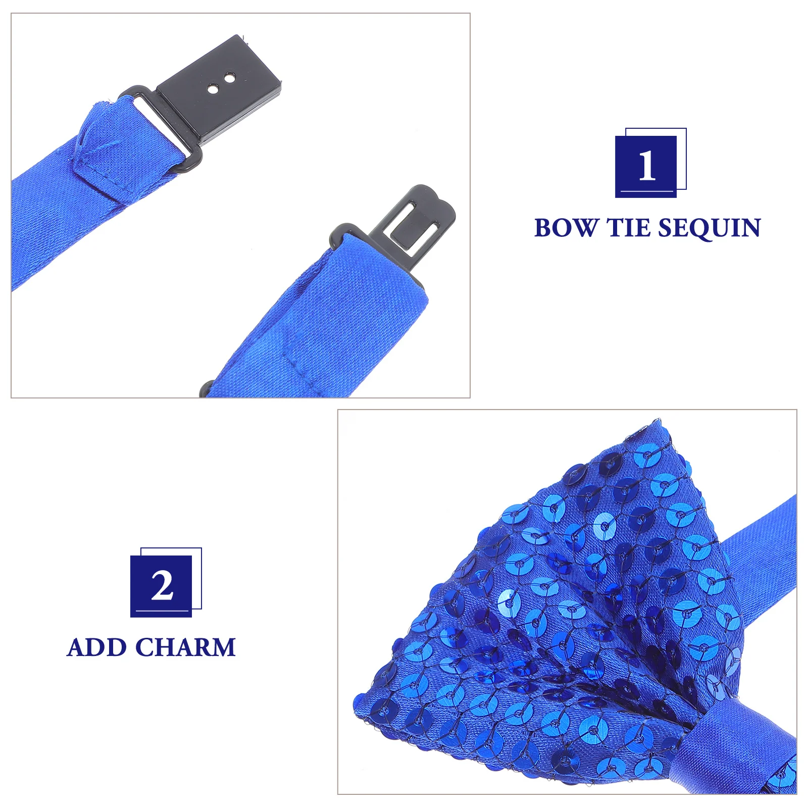 Gravata borboleta brilhante para crianças, 5 peças, lantejoulas brilhantes, ajuste ajustável, perfeito para apresentações de palco, festas de formatura, roupas diárias